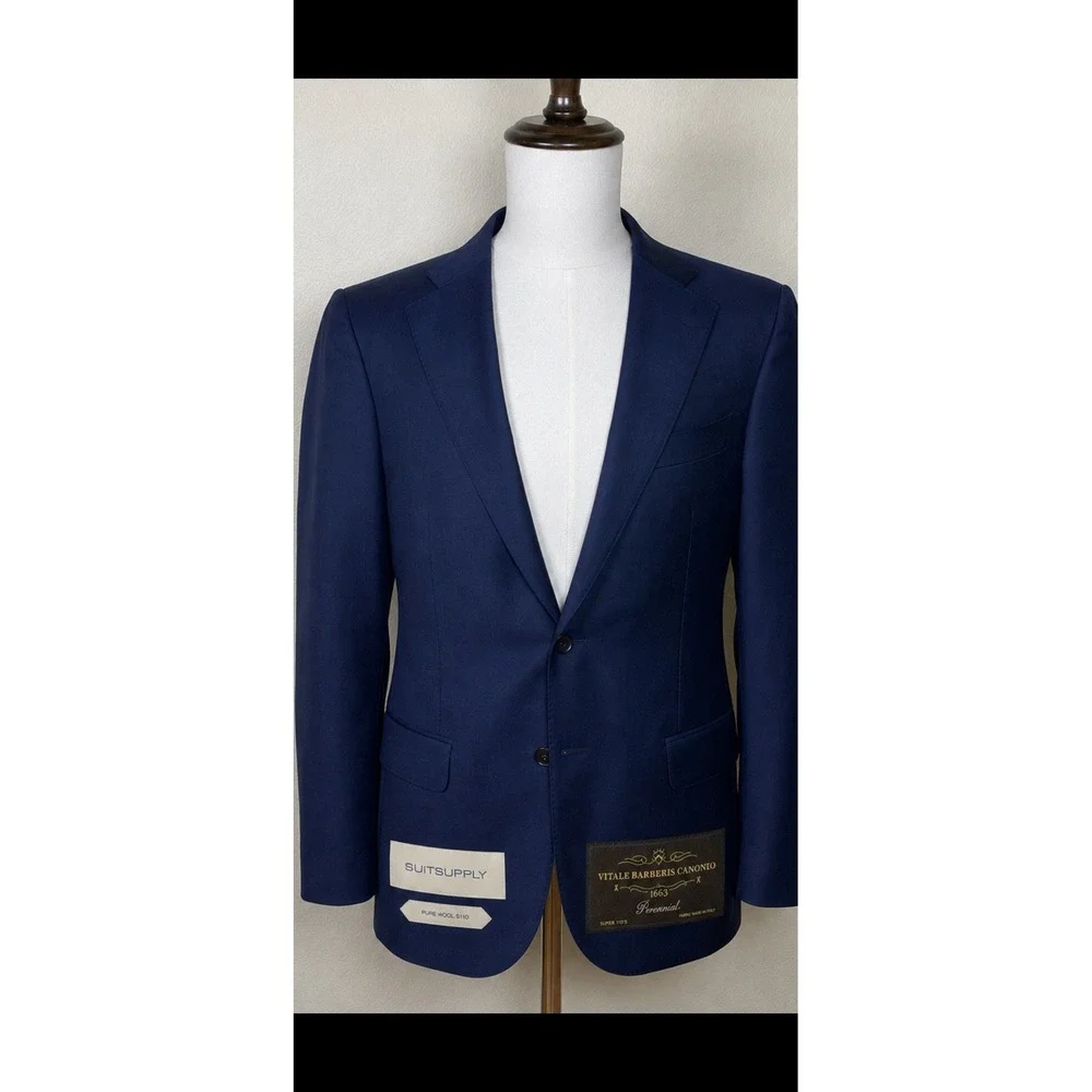 Suitsupply Navy Lazio Blazer 42R Super 110s Wool by Vitale Barberis Canonico